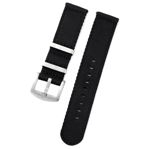 KEDFZY 20–22 mm breit, 20 cm lang, Uhrenarmband aus Nylon, universelles Ersatzarmband aus Segeltuch mit Schnellverschluss,22 mm von KEDFZY