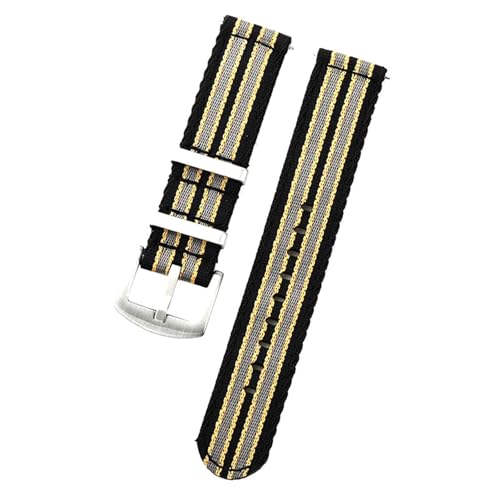 KEDFZY 20–22 mm breit, 20 cm lang, Uhrenarmband aus Nylon, universelles Ersatzarmband aus Segeltuch mit Schnellverschluss,22 mm von KEDFZY
