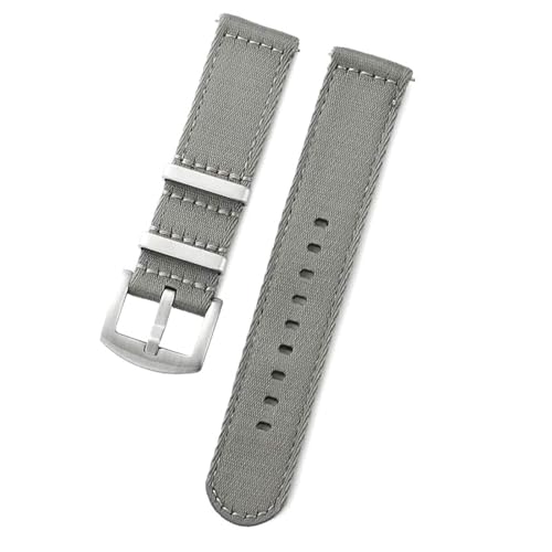 KEDFZY 20–22 mm breit, 20 cm lang, glattes Nylon-Uhrenarmband, universelles Canvas-Armband mit Schnellverschluss,Grau,22 mm KEDFZY 20–22 mm breit, 20 cm lang, glattes Nylon-Uhrenarmband, universelles Canvas-Armband mit Schnellverschluss,Grau,22 mm von KEDFZY