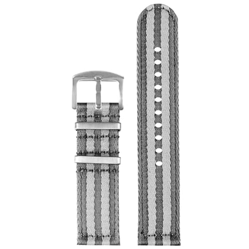 KEDFZY 20–22 mm breit, 20 cm lang, glattes Nylon-Uhrenarmband, universelles Canvas-Armband mit Schnellverschluss,Silbergrau,22 mm KEDFZY 20–22 mm breit, 20 cm lang, glattes Nylon-Uhrenarmband, universelles Canvas-Armband mit Schnellverschluss,Silbergrau,22 mm von KEDFZY