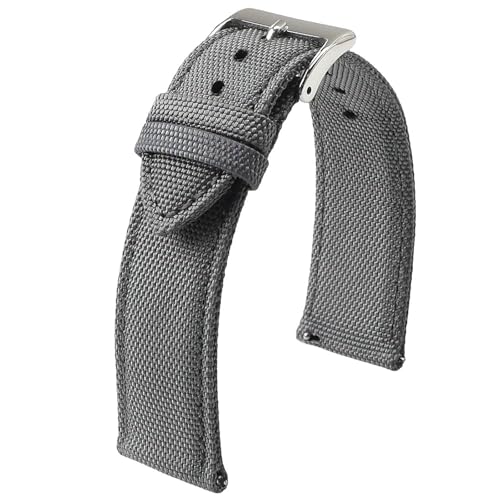 KEDFZY 20–22 mm breit, 20 cm lang, wasserdichtes Uhrenarmband aus Canvas/Nylon, Sportarmband mit Schnellverschluss, wendbares Design,Grau,20 mm KEDFZY 20–22 mm breit, 20 cm lang, wasserdichtes Uhrenarmband aus Canvas/Nylon, Sportarmband mit Schnellverschluss, wendbares Design,Grau,20 mm von KEDFZY