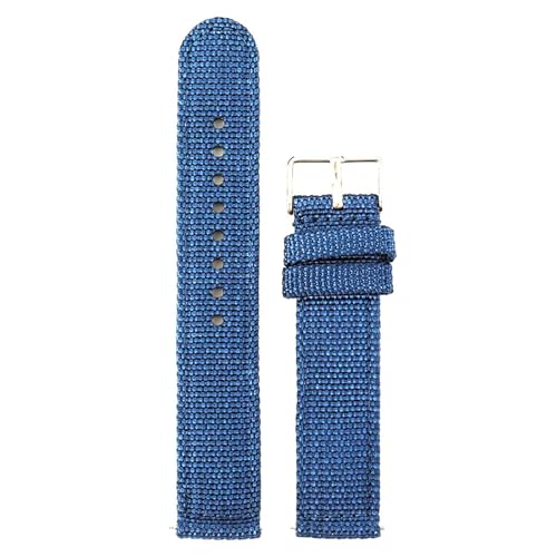 KEDFZY 20–22 mm breit, 21,5 cm lang, Nylon-Canvas-Armband. Wasserabweisendes Unisex-Armband mit verstellbaren Beschlägen.,Blau,22 mm KEDFZY 20–22 mm breit, 21,5 cm lang, Nylon-Canvas-Armband. Wasserabweisendes Unisex-Armband mit verstellbaren Beschlägen.,Blau,22 mm von KEDFZY