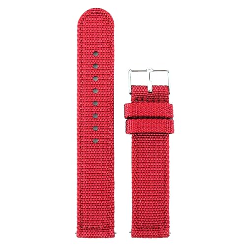 KEDFZY 20–22 mm breit, 21,5 cm lang, Nylon-Canvas-Armband. Wasserabweisendes Unisex-Armband mit verstellbaren Beschlägen.,Rosenrot,22 mm KEDFZY 20–22 mm breit, 21,5 cm lang, Nylon-Canvas-Armband. Wasserabweisendes Unisex-Armband mit verstellbaren Beschlägen.,Rosenrot,22 mm von KEDFZY