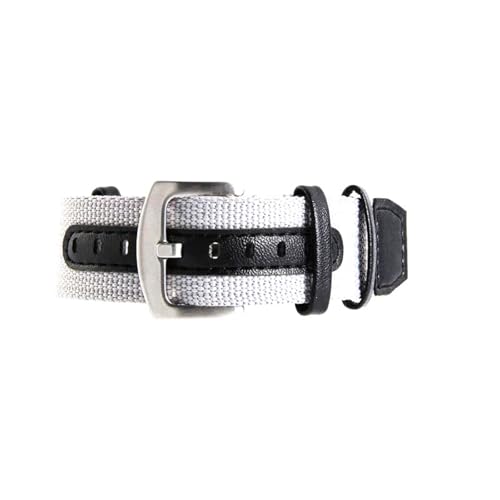 KEDFZY 20–22 mm breit, 28 cm lang, strapazierfähige Sportuhrenarmbänder aus Nylon für Herren, lässiges Ersatzzubehör,Grau-Stahl,22 mm von KEDFZY