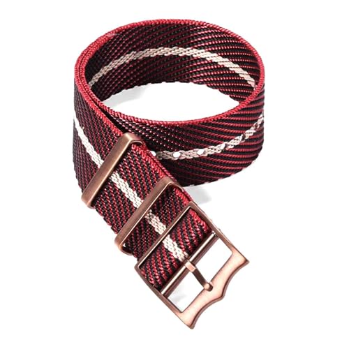 KEDFZY 20–22 mm breit, Uhrenarmband aus Nylon-Canvas mit bronzefarbener Schnalle, Unisex-Sportuhrarmband mit verstellbarem Zubehör.,22 mm KEDFZY 20–22 mm breit, Uhrenarmband aus Nylon-Canvas mit bronzefarbener Schnalle, Unisex-Sportuhrarmband mit verstellbarem Zubehör.,22 mm von KEDFZY