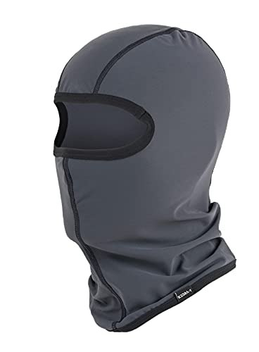 KEDRAT Unterziehhelm aus MikroFleece hergestellt in Italien einfarbig grau Einheitsgröße atmungsaktiv MikroFleece für Herren und Damen Unisex Motorrad Outdoor mittlerer Thermoschutz (Grau) von KEDRA-T