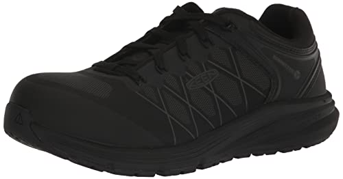 KEEN Utility CSA Vista Energy Xt Herren-Sneaker mit niedrigem Zehenbereich aus Verbundmaterial, industrielle Arbeitssneaker, Schwarz/Schwarz, 10.5 von KEEN Utility