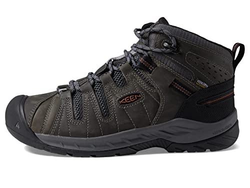 KEEN Utility Flint 2 Herren-Arbeitsstiefel, mittelhoch, weich, wasserdicht, rutschfest, Stahlgrau/Schildpatt, 11 US Wide von KEEN Utility