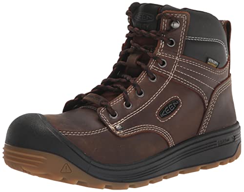 KEEN Utility Fort Wayne Herren Arbeitsstiefel, 15,2 cm, wasserdicht, mit Keilabsatz aus Verbundmaterial, Dark Earth/Gum, 10.5 von KEEN Utility