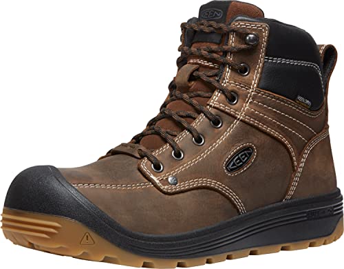 KEEN Utility Fort Wayne Herren Arbeitsstiefel, 15,2 cm, wasserdicht, mit Keilabsatz aus Verbundmaterial, Dark Earth/Gum, 11 von KEEN Utility