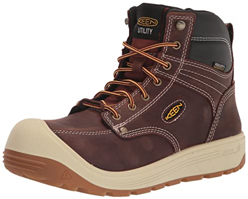 KEEN Utility Fort Wayne Herren Arbeitsstiefel, 15,2 cm, wasserdicht, mit Keilabsatz aus Verbundmaterial, Schildpatt/Gummi, 10 von KEEN Utility