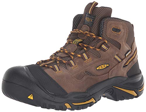 KEEN Utility - Men's Braddock Mid (Soft Toe) Waterproof Work Boot, Cascade Brown/Tawny Olive, 13 D von KEEN Utility