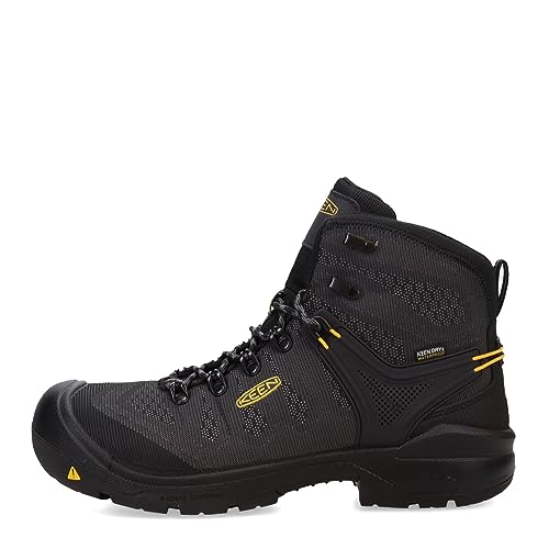 KEEN Utility Men's Dearborn 6” Composite Toe Waterproof Work Boots, Black/Steel Grey, 11 von KEEN Utility