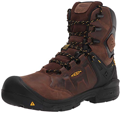 KEEN Utility Men's Dover 8" Composite Toe Insulated Waterproof Work Boot, Dark Earth/Black, 7.5 Wide US von KEEN Utility