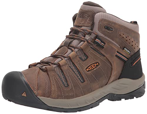 KEEN Utility Men's Flint 2 Mid Height Soft Toe Waterproof Non Slip Work Boots, Black Olive/Brindle, 10.5 von KEEN Utility