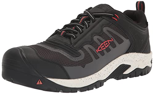 KEEN Utility Reno Herren-Arbeitsschuhe, niedrige Höhe, Zehenschutz, aus Verbundmaterial, flexibel, wasserdicht, athletisch, Red Clay/Black, 11.5 US Wide von KEEN Utility