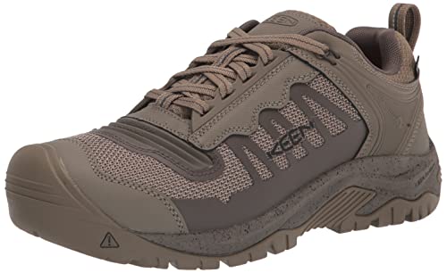 KEEN Utility Reno Herren-Arbeitsschuhe, niedrige Höhe, weiche Zehen, flexibel, wasserdicht, athletische Arbeitsschuhe, Brindle/Morel, 10.5 Wide von KEEN Utility