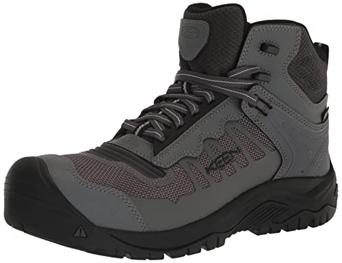 KEEN Utility Reno Herren-Arbeitsstiefel, mittelhoch, Zehenschutz, flexibel, wasserdicht, sportlich, Magnet/Schwarz, 11 US Wide von KEEN Utility