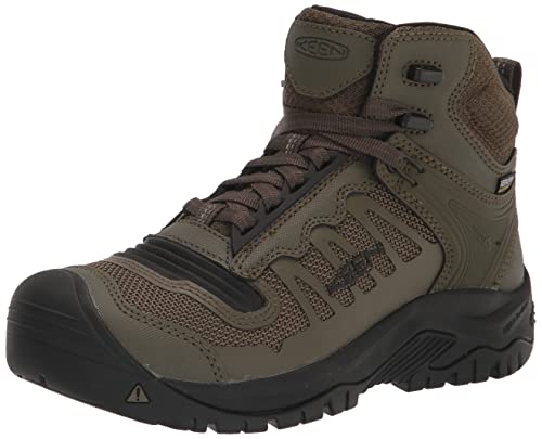 KEEN Utility Reno Herren-Arbeitsstiefel, mittelhoch, weich, flexibel, wasserdicht, sportlich, Dark Olive/Black, 7 von KEEN Utility