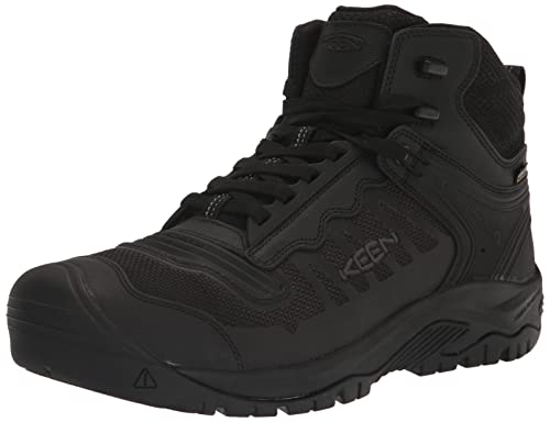 KEEN Utility Reno Herren-Arbeitsstiefel, mittelhoch, weich, flexibel, wasserdicht, sportlich, Schwarz/Schwarz, 14 von KEEN Utility