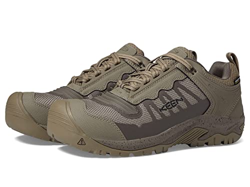 KEEN Utility Reno Herren-Sportschuhe, niedrige Höhe, Zehenschutz, flexibel, wasserdicht, athletische Arbeitsschuhe, Brindle/Morel, 12 Wide von KEEN Utility