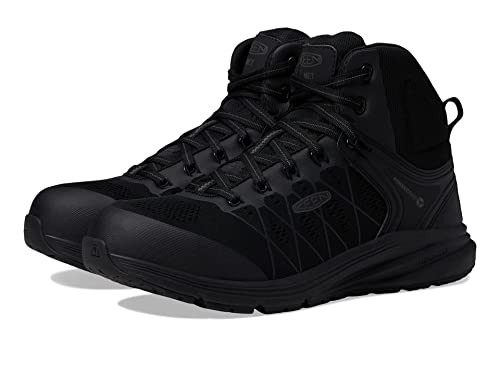 KEEN Utility Vista Energy Herren-Arbeitsstiefel, mittelhoch, Zehenschutz, Innenbereich, Mittelfußschutz, industrielle Arbeitsstiefel, Schwarz/Rabe, 10.5 US von KEEN Utility