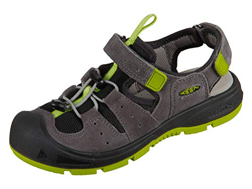 KEEN 1023276 Fischersandale, Steel Grey/Chartreuse, 30 EU von KEEN