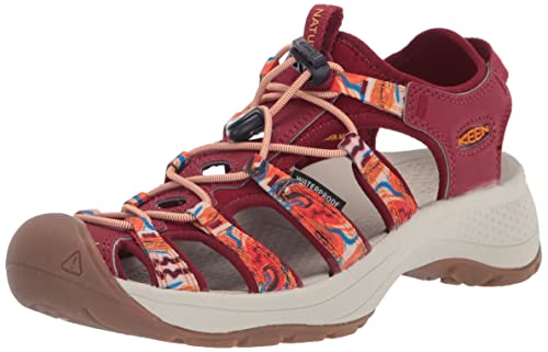 KEEN Damen Astoria West Sandalen, Orange Wave/Red, 41 EU von KEEN