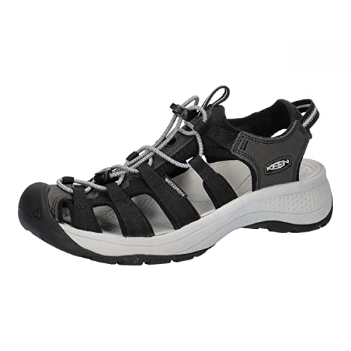 KEEN Damen Astoria West Sandalen, Black/Grey, 43 EU von KEEN