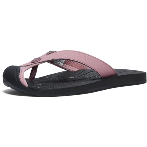 KEEN Damen Barbados Atmungsaktive Bequeme Sandalen Zehenschutz Flip-Flops, Nostalgie Rose/Brindle, 38.5 EU von KEEN