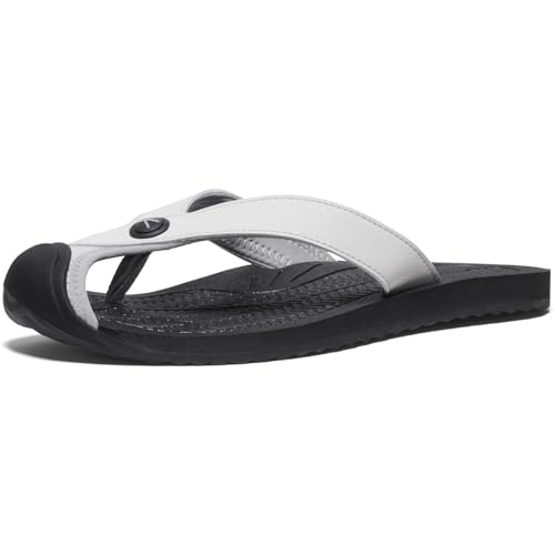 KEEN Damen Barbados Breathable Comfortable Sandals Toe Protection Flip-Flops, Vapor/Black, 42 EU von KEEN