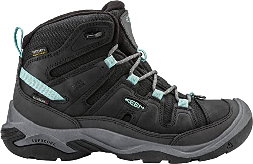 KEEN Damen Circadia Mid Polar-w Wanderstiefel, Schwarz, Blau (Black/Cloud Blue), 37.5 EU von KEEN