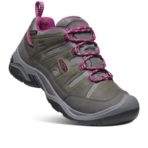 KEEN Damen Circaida Waterproof Zapatos para senderismo, Steel Grey/Boysenberry, 36 EU von KEEN