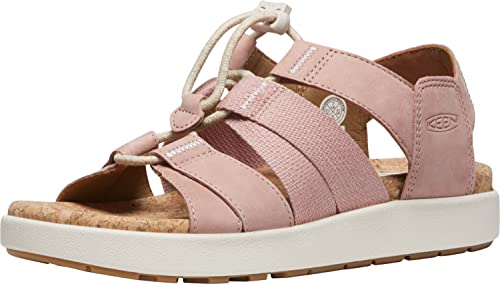 KEEN Damen Elle Mixed Strap Slingback Sandalen, Fawn/Birch, 37.5 EU von KEEN