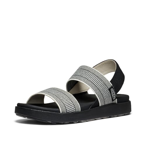 KEEN Damen Elle Backstrap Sandalen mit Keilabsatz, Black/Star White KEEN Damen Elle Backstrap Sandalen mit Keilabsatz, Black/Star White von KEEN