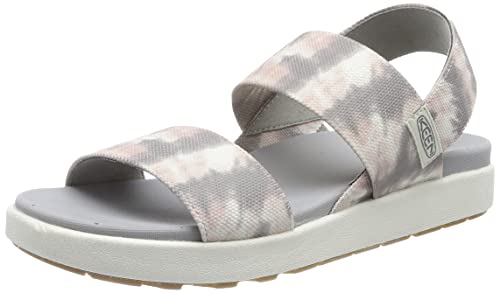 KEEN Damen Elle Backstrap Keilsandale, Fawn Tie Dye/Star White, 37 EU von KEEN