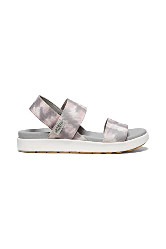 KEEN Damen Elle Backstrap Keilsandale, Fawn Tie Dye/Star White, 38 EU von KEEN