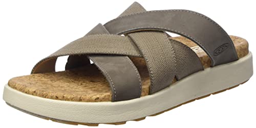 KEEN Damen Elle Mixed Slide Sandalen, Brindle/Birch, 39 EU von KEEN