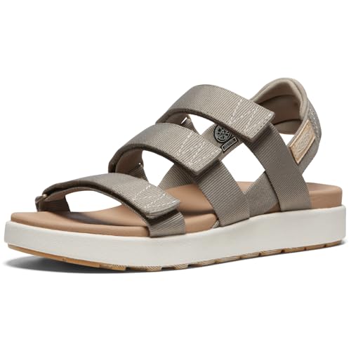 KEEN Damen Elle Strappy Sandalen, Brindle/Birch, 38 EU von KEEN