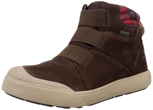 KEEN Damen Elle Winter Mid Waterproof Schneestiefel, Coffee Bean/Red Plaid, 35.5 EU von KEEN