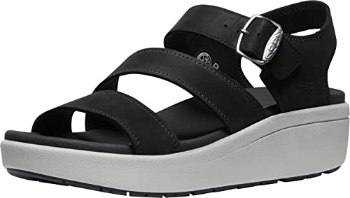 KEEN Damen Ellecity Backstrap Slingback Sandalen, Black/Drizzle, 39.5 EU von KEEN