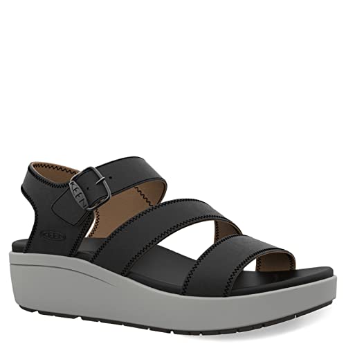 KEEN Damen Ellecity Backstrap Slingback Sandalen, Black/Drizzle, 39.5 EU von KEEN