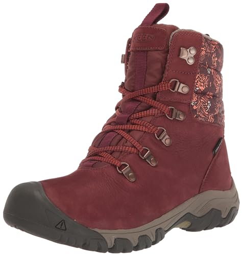 KEEN Damen Greta Boot Waterproof Schneestiefel, Andorra/Baked Clay, 40.5 EU von KEEN