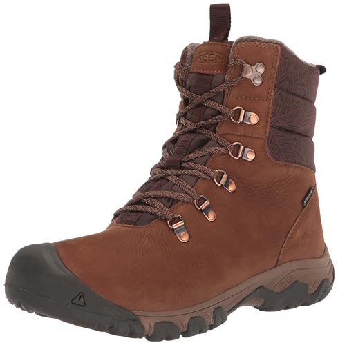 KEEN Damen Greta Boot Waterproof Schneestiefel, Bison/Java, 37.5 EU von KEEN