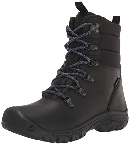 KEEN Damen Greta Boot Waterproof Schneestiefel, Black/Black, 37.5 EU von KEEN