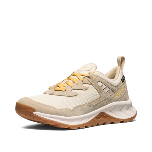 KEEN Damen Hightrail Waterproof Wanderschuh, Birch/Daffodil, 38.5 EU von KEEN