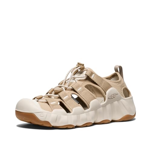 KEEN Damen Hyperport H2 Atmungsaktive Easy On Bequeme Wander- und Wassersandalen, Streifenhörnchen/Birke, 37.5 EU von KEEN