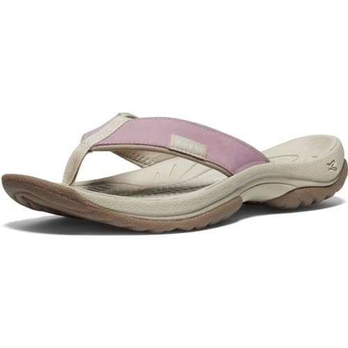 KEEN Damen KONA TG Flip Flop, Nostalgie Rose Plaza Taupe, 38.5 EU von KEEN