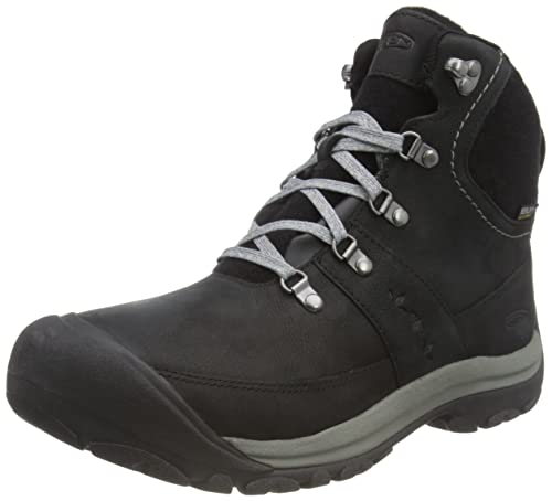 KEEN Damen Kaci 3 Winter Mid Waterproof Wanderstiefel, Black Steel Grey, 35.5 EU von KEEN