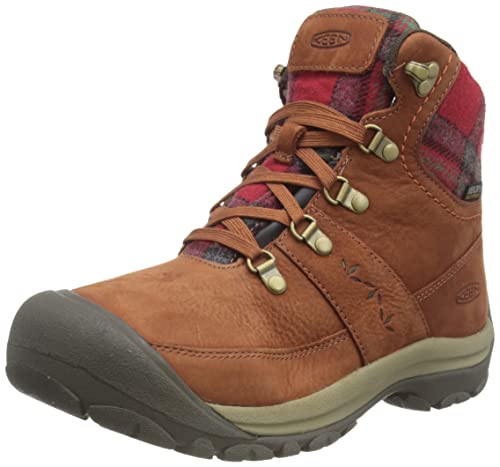 KEEN Damen Kaci 3 Winter Mid Waterproof Wanderstiefel, Schildpatt rot kariert, 35.5 EU von KEEN